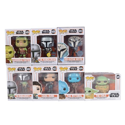 Lot 18 - Funko Pop! 7 The Mandalorian figures