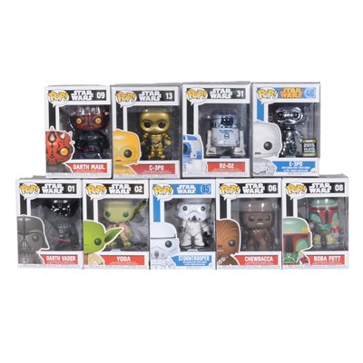 Lot 61 - Funko Pop! 9 Star Wars figures