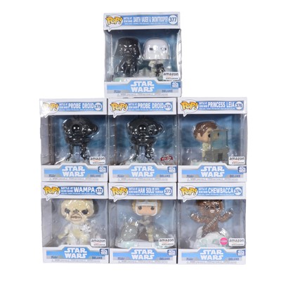 Lot 70 - Funko Pop! 7 Star Wars The Empire Streets Echo Base Battle Set figures