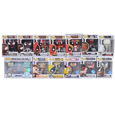 Lot 74 - Funko Pop! 12 Assorted Marvel figures and a 2 Pack