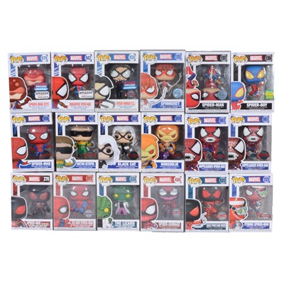 Lot 78 - Funko Pop! 18 Assorted Spider-Man figures