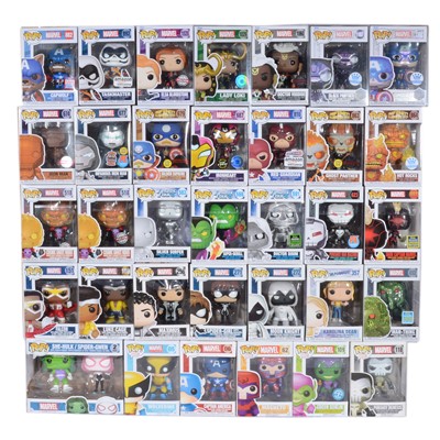 Lot 79 - Funko Pop! 32 Assorted Marvel figures and a 2 Pack