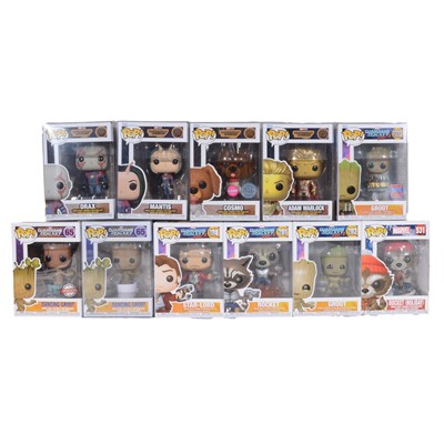 Lot 82 - Funko Pop! 11 Guardians of the Galaxy figures