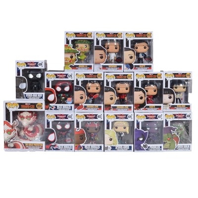 Lot 84 - Funko Pop! 15 Into The Spiderverse & Shang Chi figures