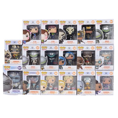 Lot 105 - Funko Pop! 17 Overwatch figures