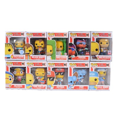 Lot 119 - Funko Pop! 10 The Simpsons figures