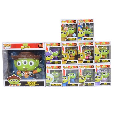 Lot 135 - Funko Pop! 11 Pixar Remix figures