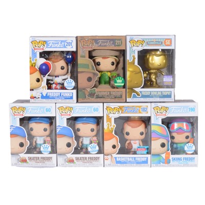 Lot 155 - Funko Pop! 7 Freddy Funko Figures