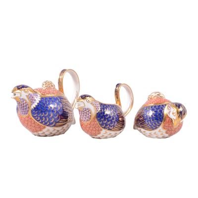 Lot 3 - Royal Crown Derby Imari quail three piece teaset