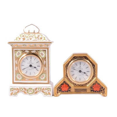 Lot 1 - Two Royal Crown Derby clocks