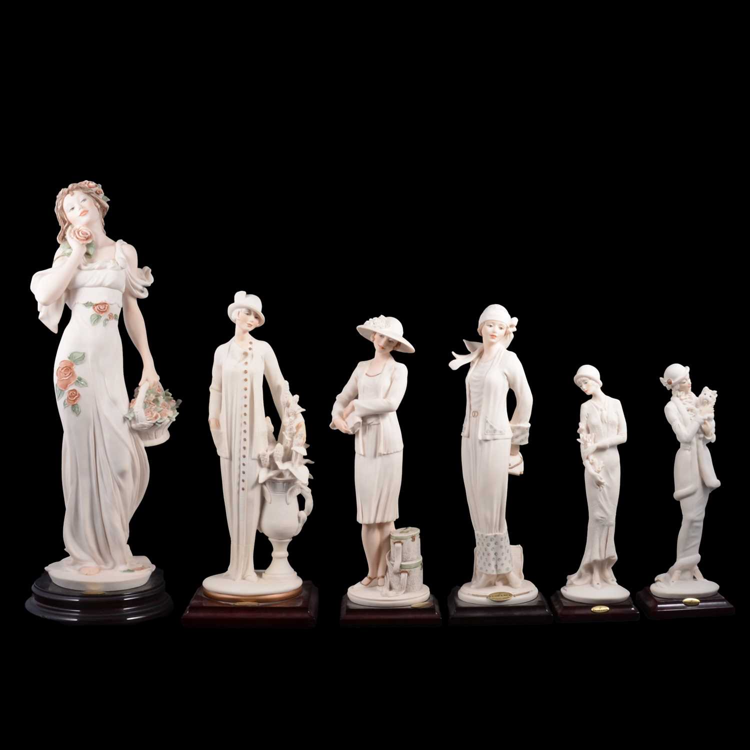 Lot 23 Guiseppe Armani six Florence figures in a