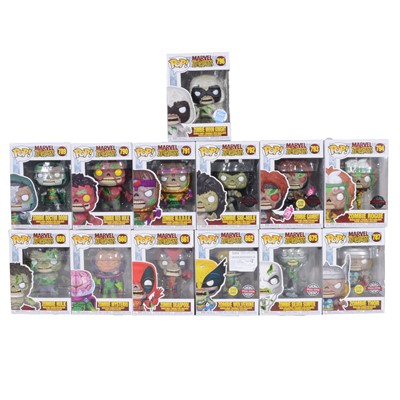 Lot 181 - Funko Pop! 13 Marvel Zombies Figures