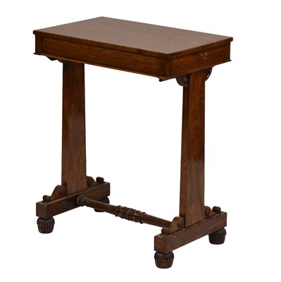 Lot 286 - Victorian rosewood worktable