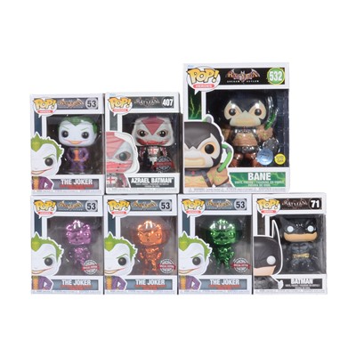 Lot 28 - Funko Pop! 7 Arkham Game Series Figures