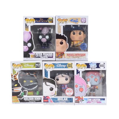 Lot 233 - Funko Pop! 5 Disney Themed Figures