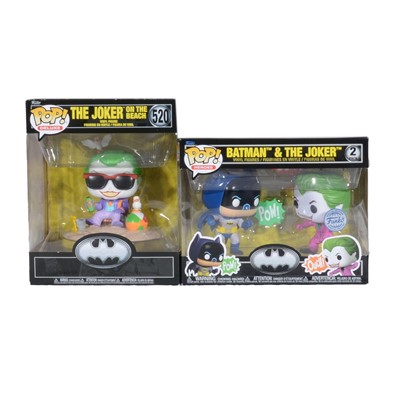 Lot 252 - Funko Pop! Deluxe The Joker on The Beach & Batman and The Joker 2 Pack