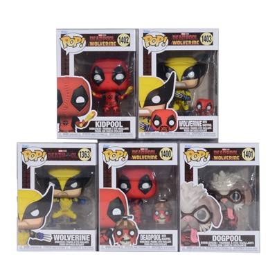 Lot 278 - Funko Pop! 5 Deadpool & Wolverine Figures