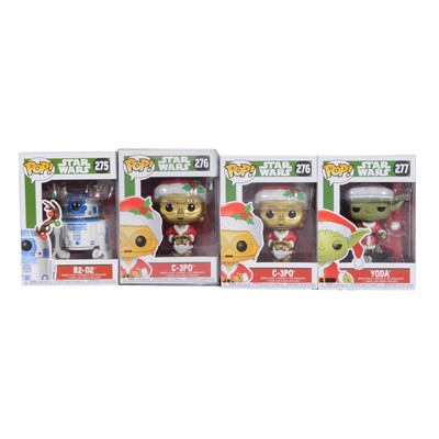 Lot 305 - Funko Pop! 4 Christmas Themed Star Wars Figures