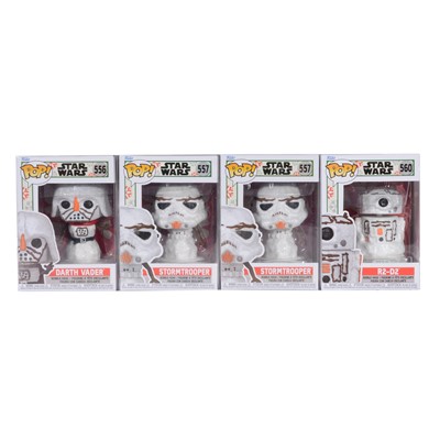 Lot 311 - Funko Pop! 4 Star Wars Christmas Themed Figures