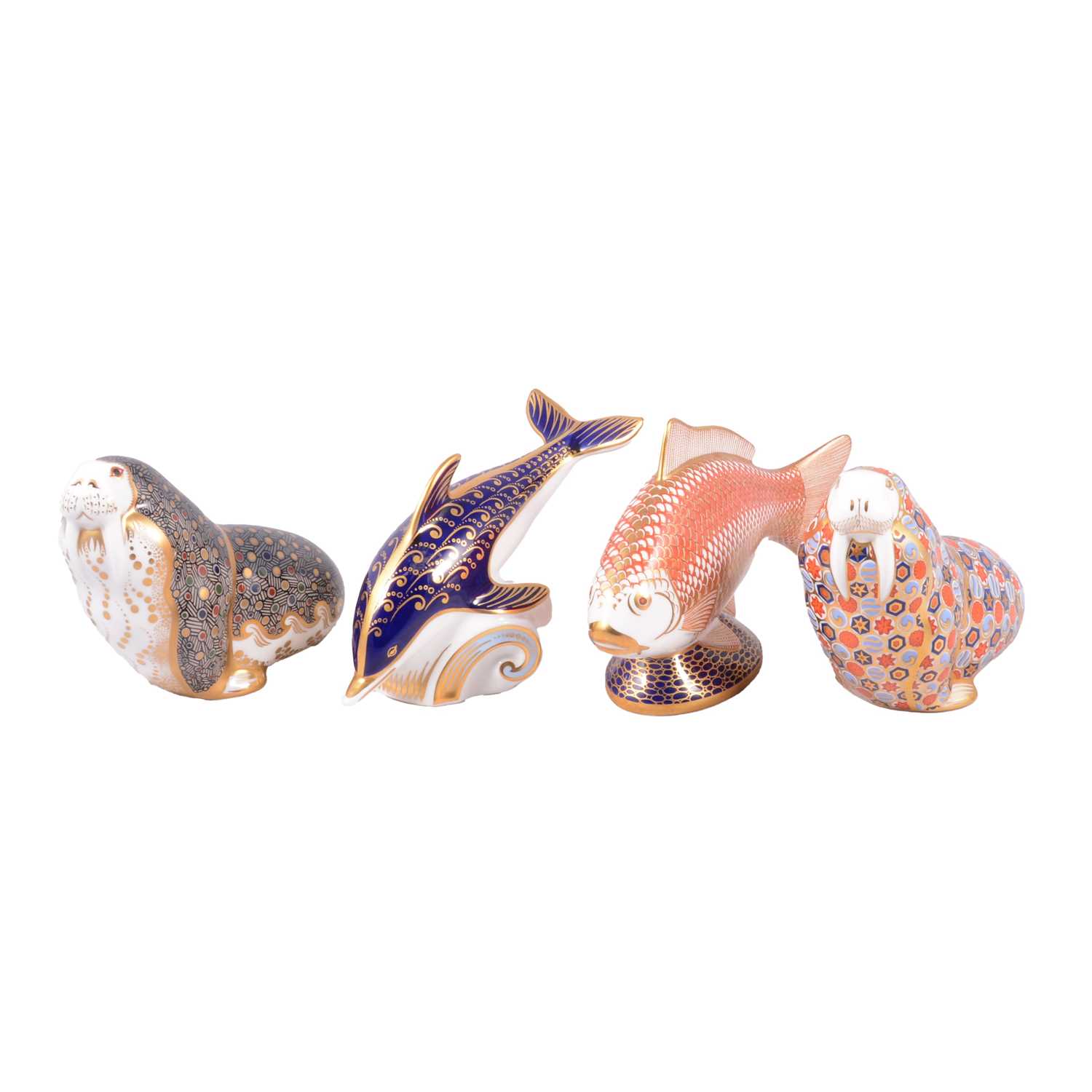 Lot 27 - Four Royal Crown Derby paperweights