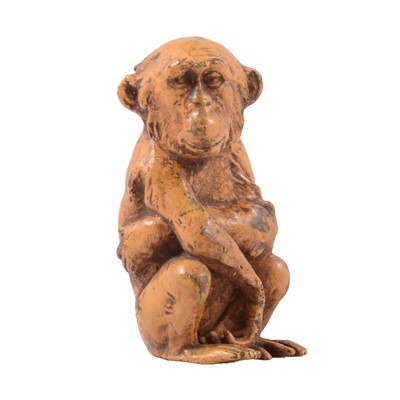 Lot 152 - Bergman cold painted bronze model of a seated monkey