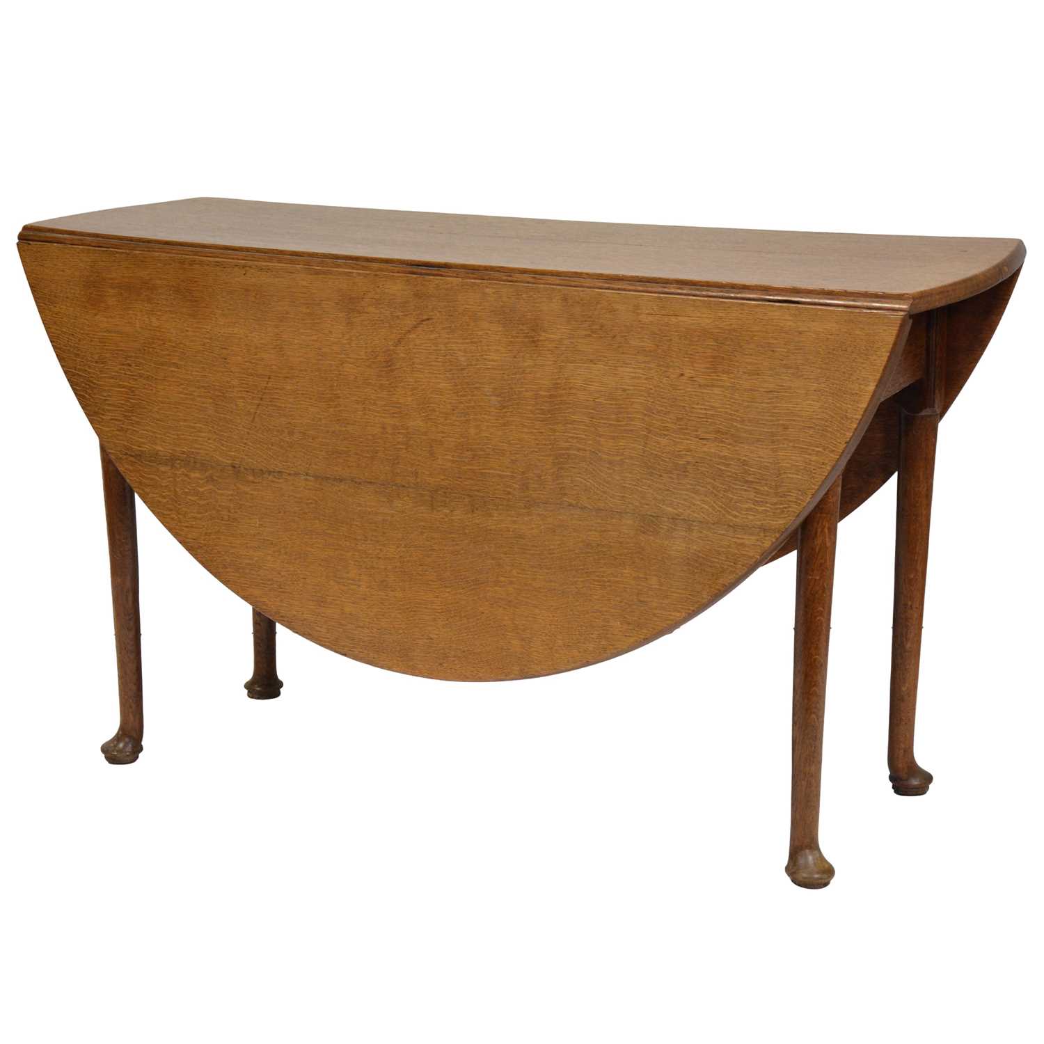 Lot 311 - 19th Century oak dropleaf dining table,