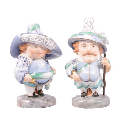 Lot 24 - Two Royal Crown Derby Mansion House Dwarf figures