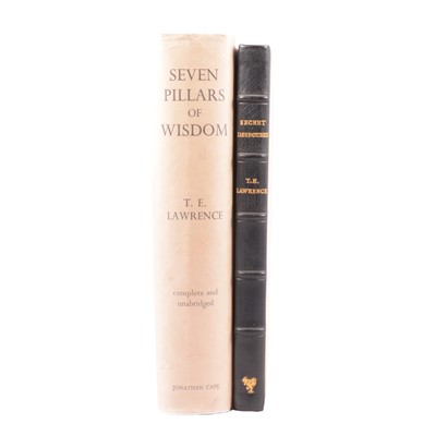 Lot 199 - T E Lawrence, Seven Pillars of Wisdom, Jonathan Cape, London 1935, and another book.