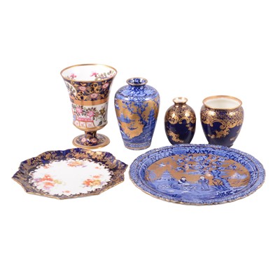 Lot 101 - Spode vase, Derby porcelain, Kent Old Foley Ware, etc.