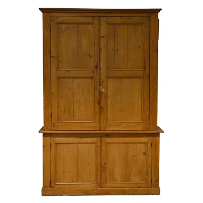 Lot 367 - Pine press cupboard