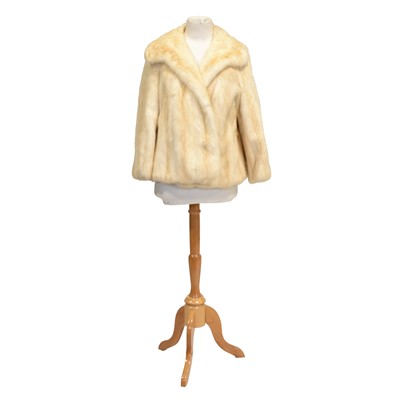 Lot 1227 - A white mink fur jacket, and a white mink evening jacket.