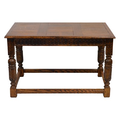 Lot 393 - Carved oak table