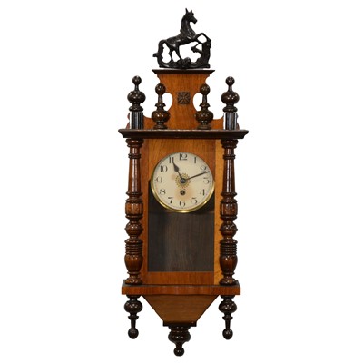 Lot 283 - Walnut cased wall clock