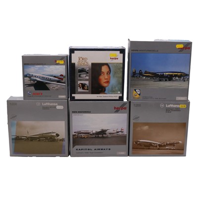Lot 131 - Ten Herpa model aircraft, boxed