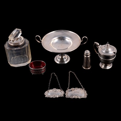 Lot 161 - Edwardian silver sweetmeat dish, etc.