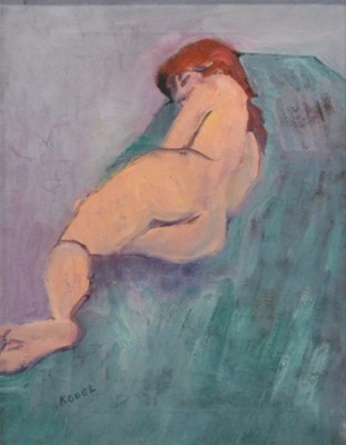 Lot 216 - Harold Kopel, Impressionist study of a reclining nude