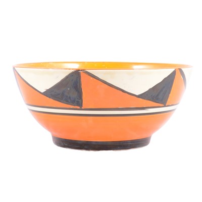 Lot 59 - A Clarice Cliff Bizarre hand painted bowl.