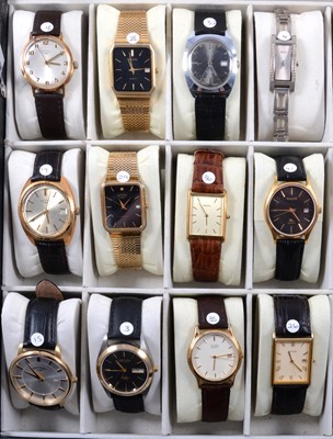 Lot 1060 - Twelve Seiko, Accurist, Rotary, Citizen, Timex, gentlemen's wristwatches.