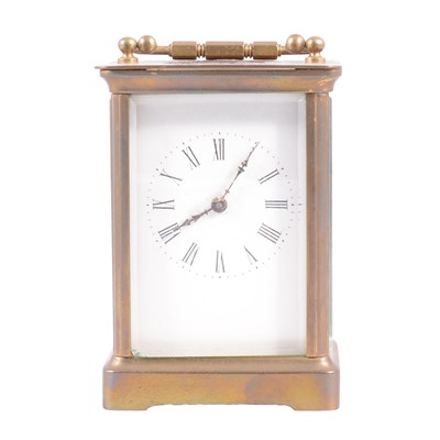 Lot 101 - Brass carriage clock