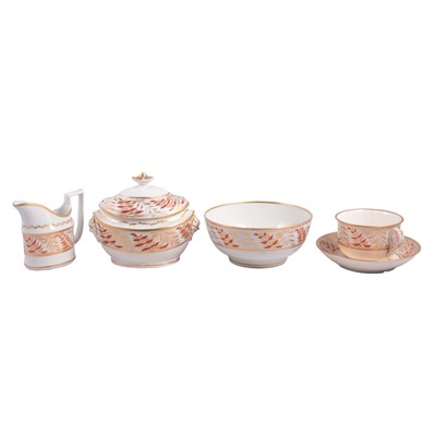 Lot 43 - English hybrid hard paste porcelain tea and dessert