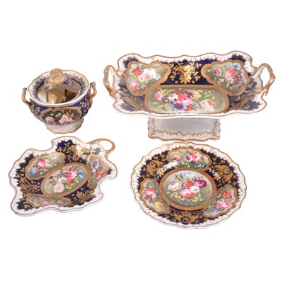 Lot 51 - English bone china part dessert service, perhaps H&R Daniel