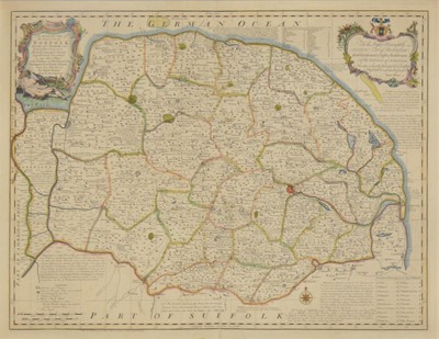 Lot 271 - After Emanuel Bowen, An accurate map of the County of Norfolk...'