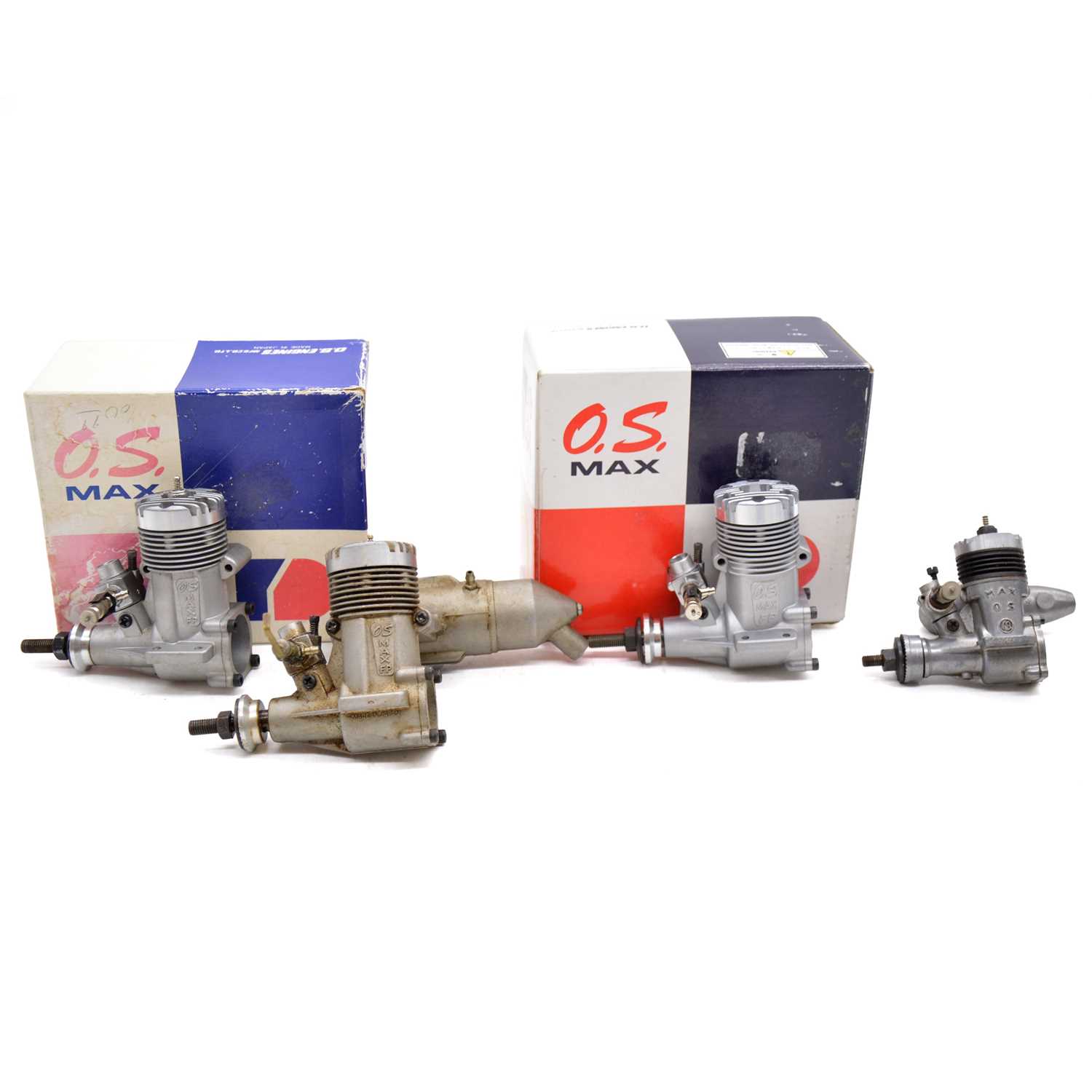 Lot 112 - Four OS Max engines, including two boxed