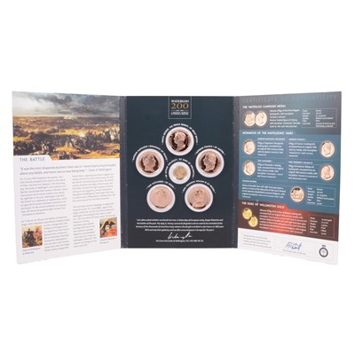 Lot 1172 - The Battle of Waterloo commemorative coin set.