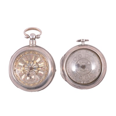 Lot 1086 - Two silver pair cased pocket watches.