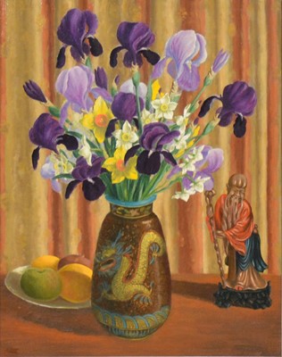 Lot 214 - V.J. Hamilton (20th century), Still life with Chinese vase