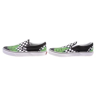 Lot 82 - Vans Classic Slip-On, Marvel Hulk/Checkerboard, UK10.5