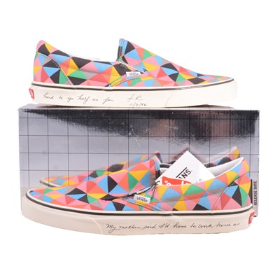 Lot 83 - Vans Classic Slip-On, MoMA Faith Ringgold, UK10.5