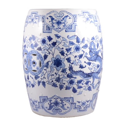 Lot 126 - Modern Chinese blue and white garden seat