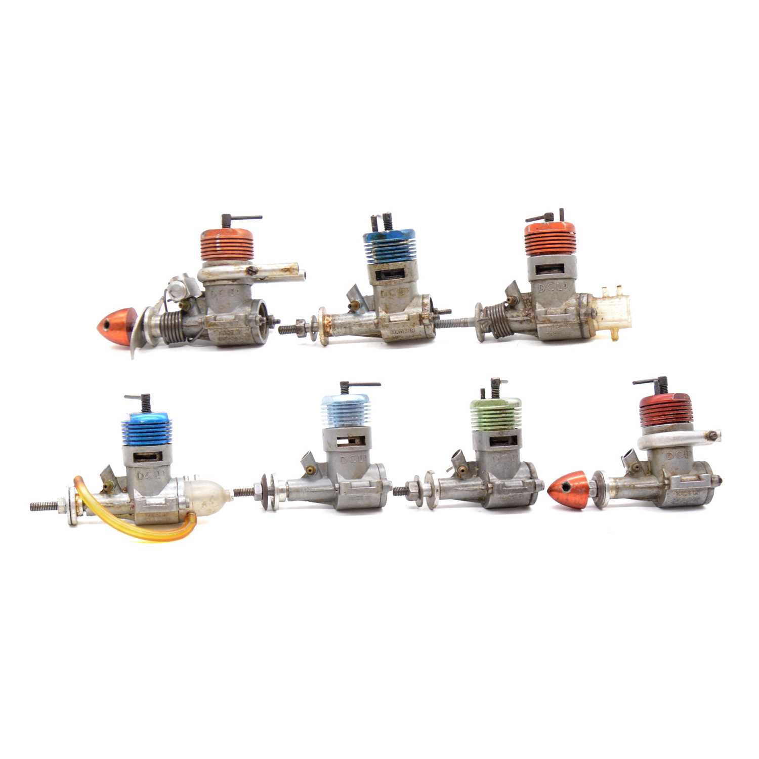 Lot 167 - Seven DC Merlin and Super Merlin 0.76cc diesel engines